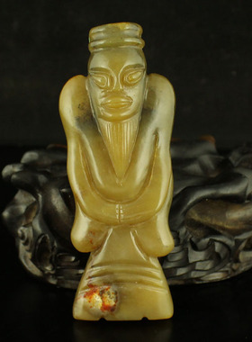 天然把件人物新疆和田玉一口价