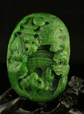 一口价天然新疆和田玉精工雕刻