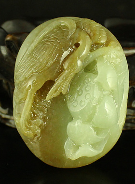 一口价 天然 新疆 和田玉 精工 雕刻 把件 一路联科 送证书 包邮