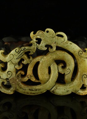 精工雕刻把件瑞兽证书新疆和田玉