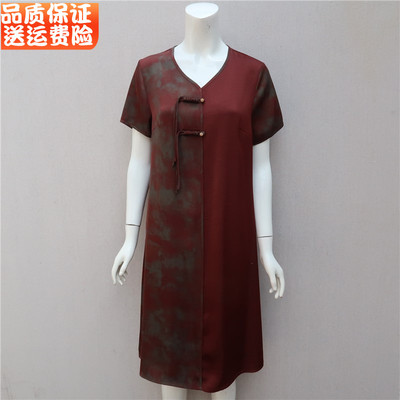 中老年妈妈装长裙子2025夏季新款