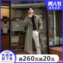 长款 披风外套美式 男加肥加大 2019流行ifashion风衣休闲男士 春秋款