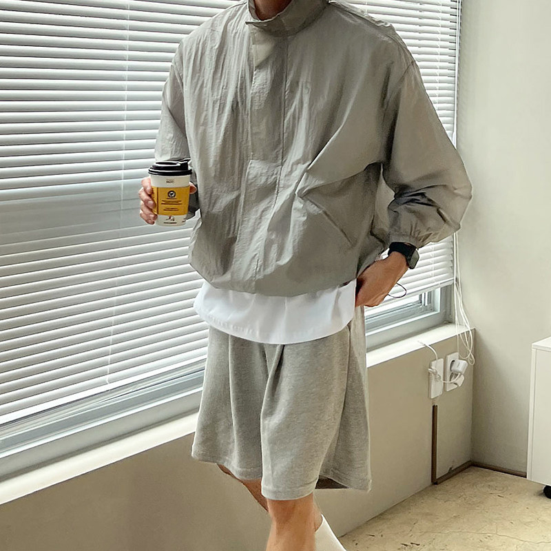 特惠夏季新款男士防晒上衣韩版宽松高级感透气防晒服薄款立领长袖