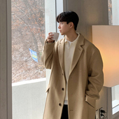 韩版 碧舍2025新款 毛呢大衣中长款 翻领风衣宽松美拉德呢大衣百搭潮