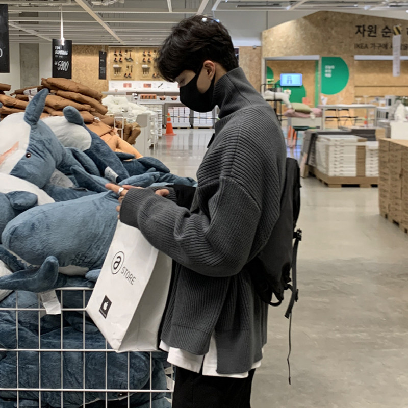 秋冬新款高领毛衣男韩版潮流休闲套指头针织衫休闲百搭套头毛衫,男装,针织衫/毛衣,淘宝优惠券,粉丝福利购,淘宝优惠卷