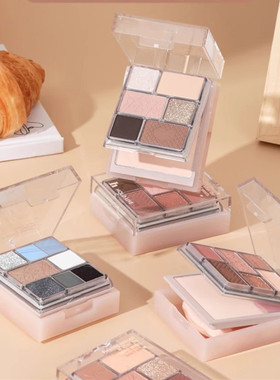 HOLDLIVE元气轻雾综合粉盘三层腮红粉饼一体盘新手淡妆眼影盘平价