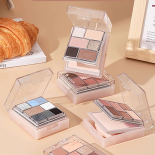 HOLDLIVE元气轻雾综合粉盘三层腮红粉饼一体盘新手淡妆眼影盘平价