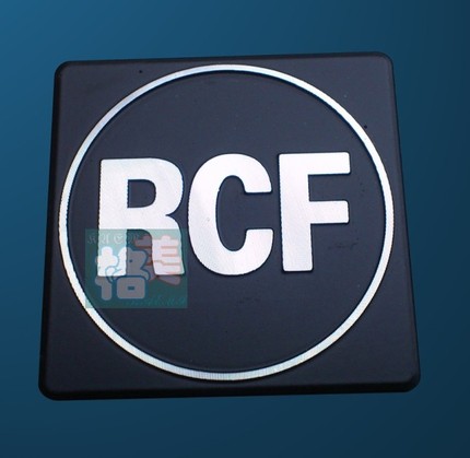 RCF进口专业舞台音箱标牌大方铭牌  铝标牌  黑底光面字优质效果