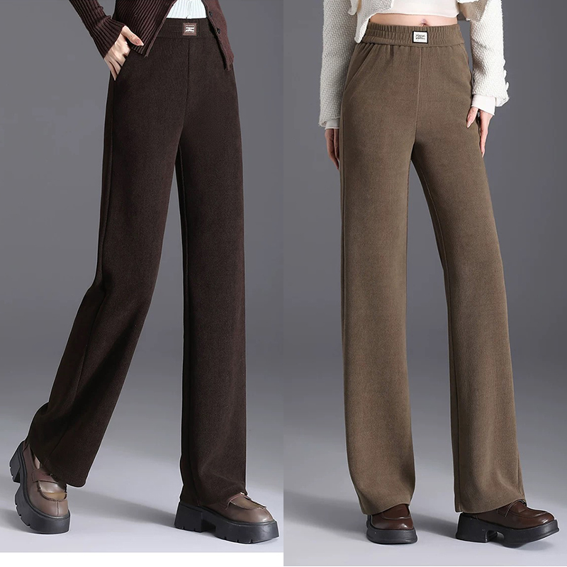 卡里卡窄版直筒裤长裤细条纹