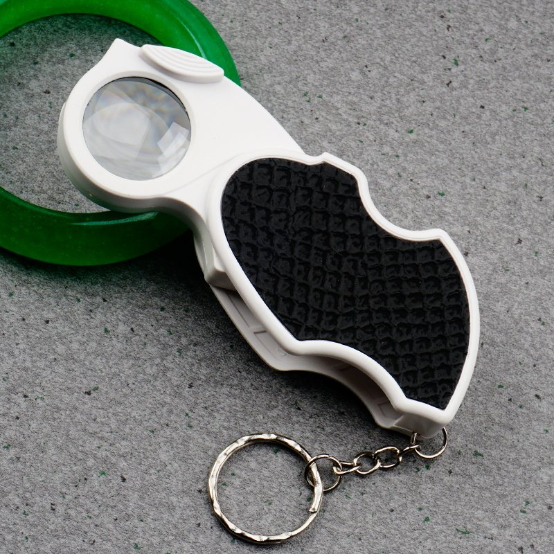 手持便携式45倍折叠放大镜带灯高清鉴定玉石珠宝文玩古玩电子维修