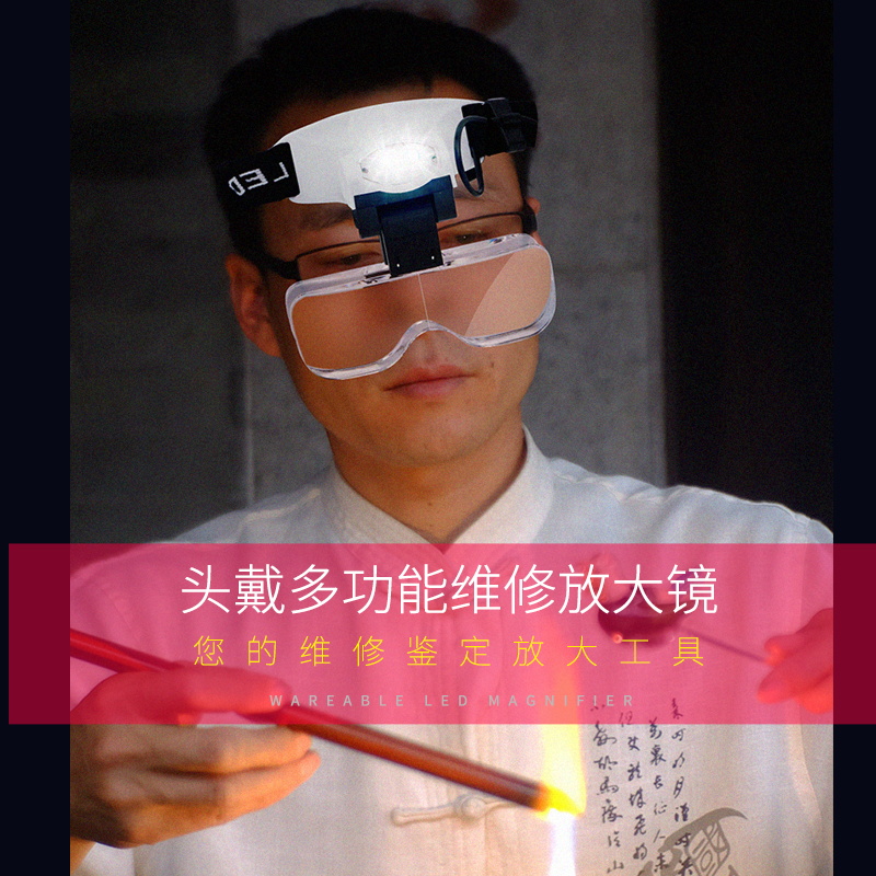 老人阅读手机电脑便携式放大镜