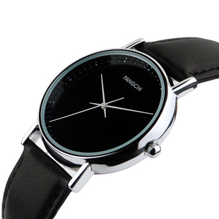 鹏志皮带男表清新简约设计舒适真皮带女款 皮带手表 表时尚
