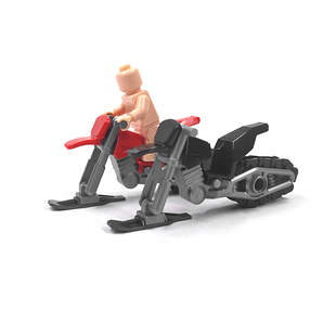 兼容国产人仔拼装 积木MOC雪地摩托车极地探险车散件玩具配件50860