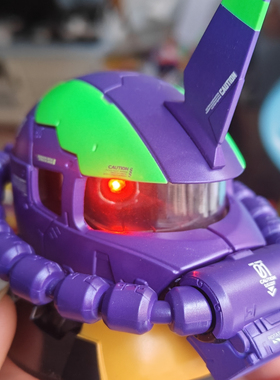 扎古头语音控制可动眼车载EVA加灯成品现货喷涂初号机模型车摆件