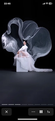 叠舞倾城 摄影拍照走秀加长鱼尾长裙舞蹈模特造型设计