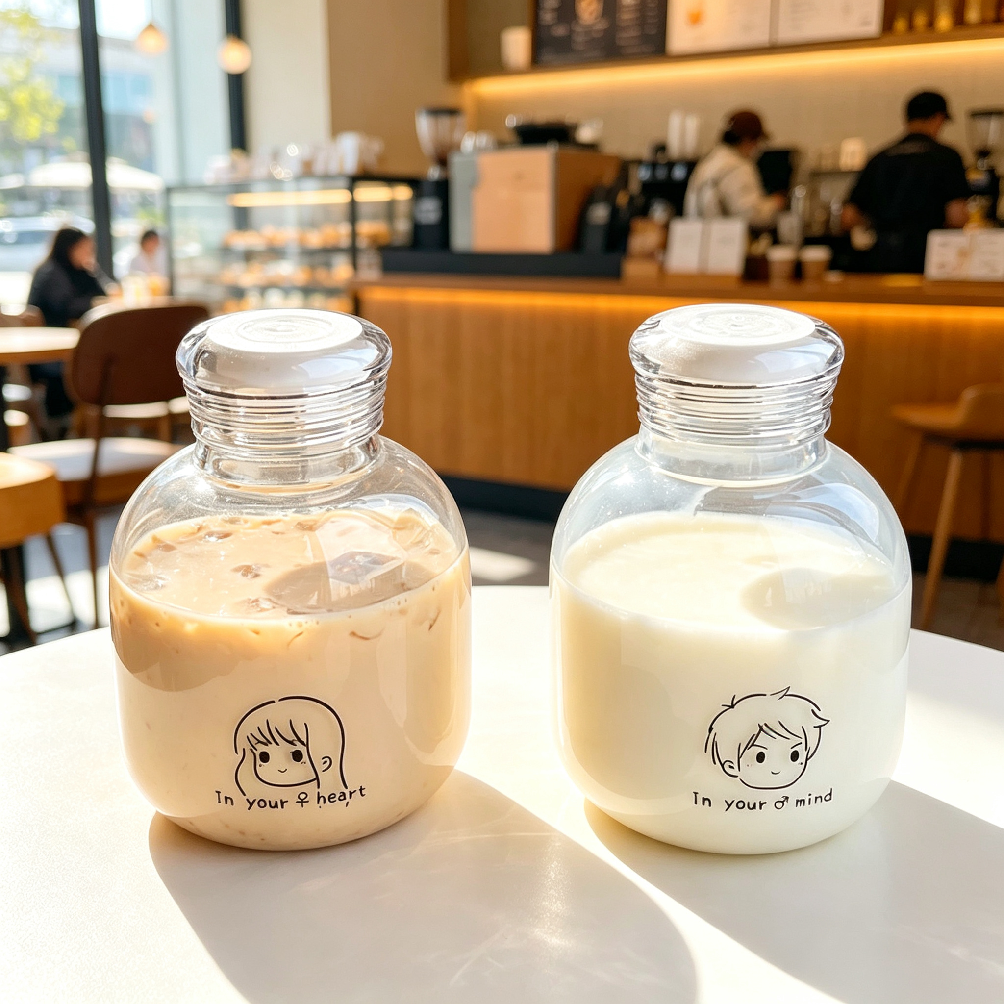 可爱玻璃杯早餐杯牛奶杯