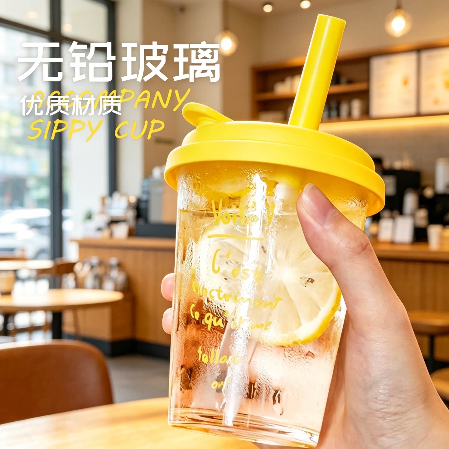 2026新款高颜值带盖吸管杯子