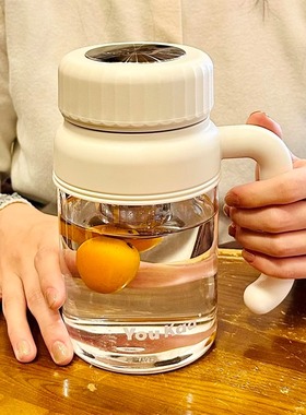 高硼硅玻璃杯带盖带把手耐高温茶杯大容量水杯2025新款男女士水壶