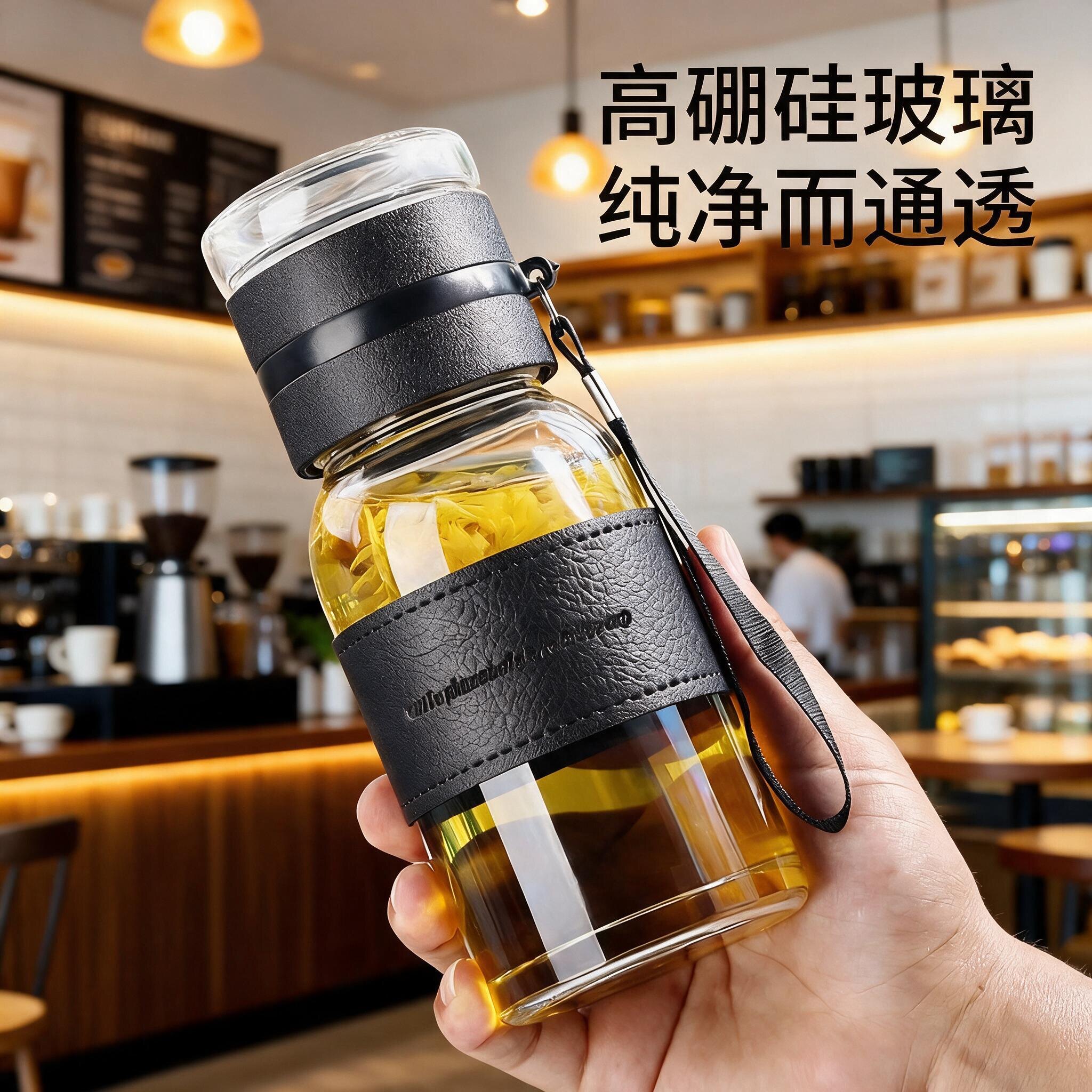 2026新款大容量外出便携玻璃水杯
