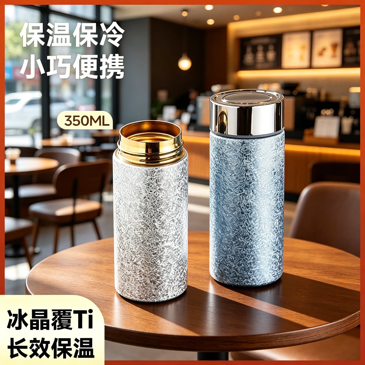 高颜值覆钛双层保温杯女士泡茶