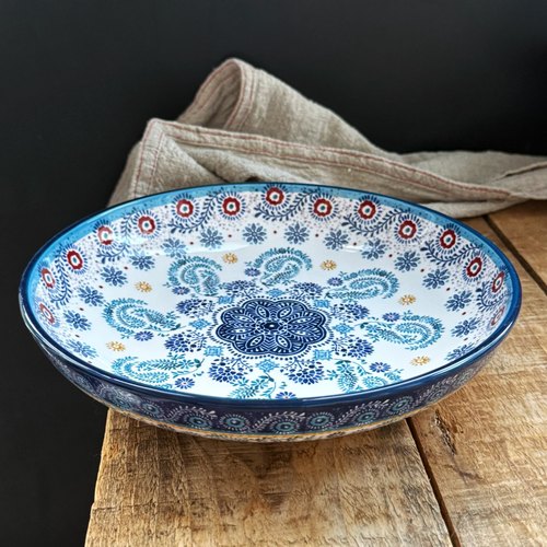 异域风情陶瓷餐具沙拉盘釉下彩