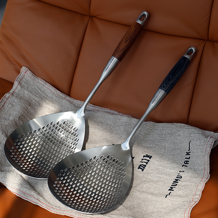 出口德国【18/10不锈钢】漏勺煮面网捞捞饺子长柄捞勺神器太实用