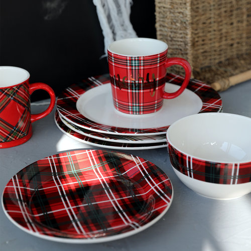 外贸出口陶瓷釉下彩圣诞树风