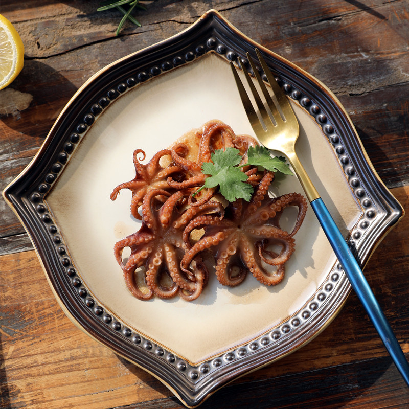 创意和风复古宫廷方盘日式生鱼片料理寿司水果蛋糕摆盘鱼盘釉下彩,餐饮具,盘,淘宝优惠券,粉丝福利购,淘宝优惠卷