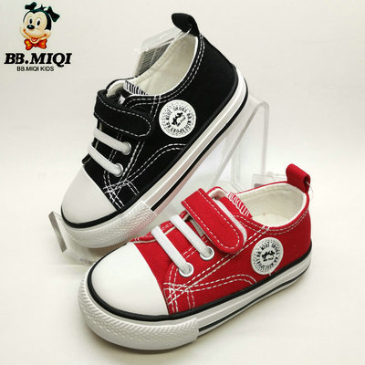 开心米奇正品B316132943春秋款宝宝学步帆布板鞋20码