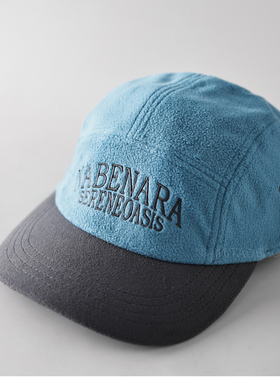 拼色字母刺绣摇粒绒棒球帽男女情侣款时尚休闲百搭保暖鸭舌帽子