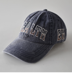 休闲百搭鸭舌帽 小众个性 创意设计拼接字母软顶棒球帽男女同款 时尚