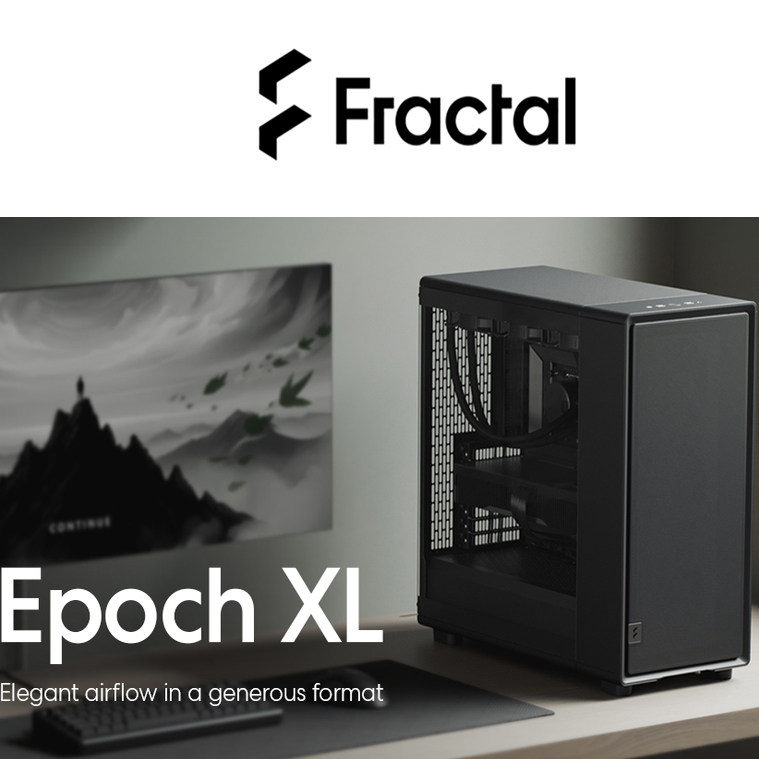 分形工艺机箱Epoch XL透气型中塔ATX主板兼容多种散热电脑