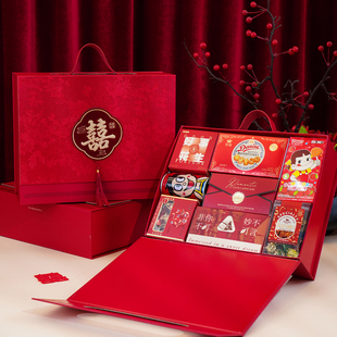 结婚礼盒成品含糖婚礼伴手礼订婚宴送宾客回礼喜糖搭配好礼品套装