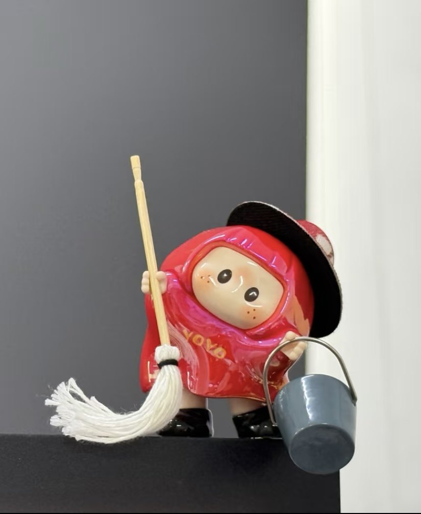 歪头yoyo右右ob11棉花娃娃12分10分娃手办扫把拖把水桶微缩摆件