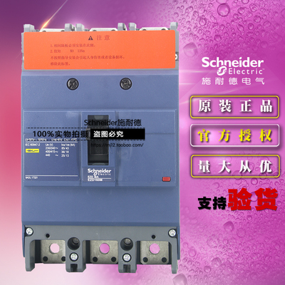 原装施耐德EZD160M3100MAN塑壳断路器EZD160M 3P 100A 电动机保护