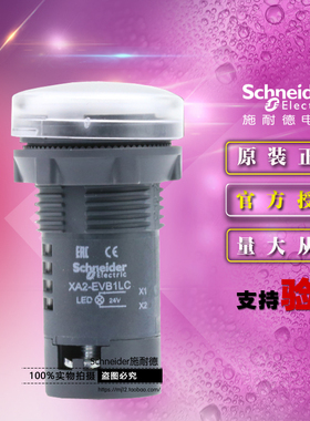 施耐德XA2系列指示灯 白色信号灯 XA2EVB1LC 24V交直流白色指示灯
