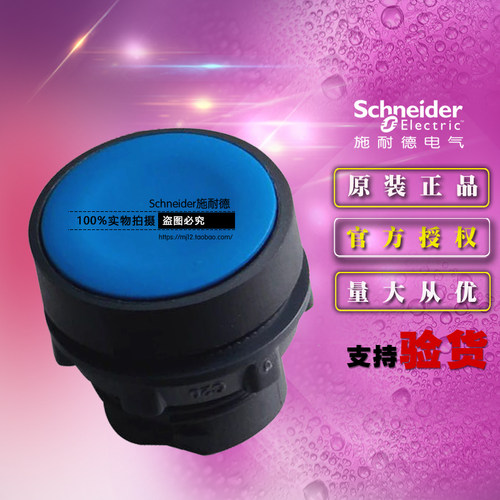 全新原装正品施耐德平钮 ZB5AA6C 蓝色平头开关按钮头 ZB5-AA6C