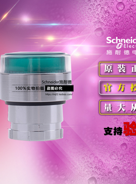 施耐德开关带灯按钮头平头绿色 ZB2BW33C ZB2-BW33C 全新原装正品