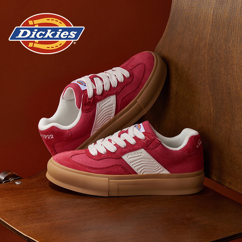 Dickies红色德训鞋男款2025新款男鞋冬季情侣款休闲鞋板鞋男士鞋,流行男鞋,德训鞋,淘宝优惠券,粉丝福利购,淘宝优惠卷