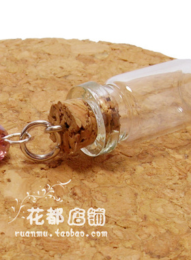 diy软木塞项链玻璃瓶吊坠