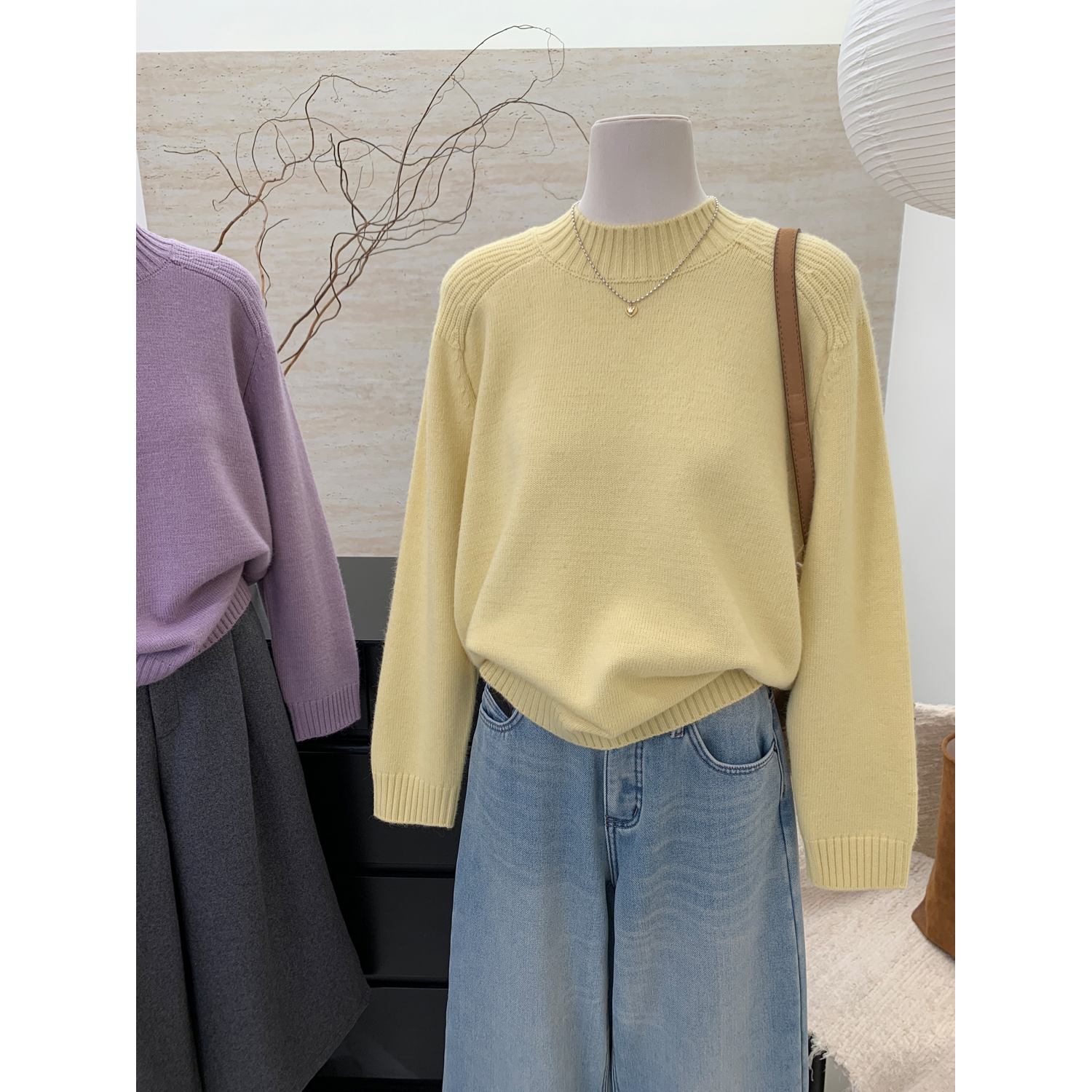 韩范简约基础款羊毛衫毛衣