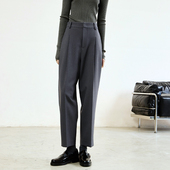 MeeLeeMeeLab 秋冬 原创绅士优雅3D羽绒保暖中腰九分西裤 锥型裤