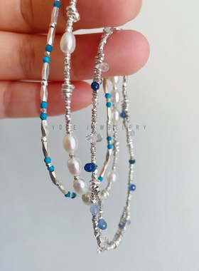 纯手工手链碎银子珍珠手链