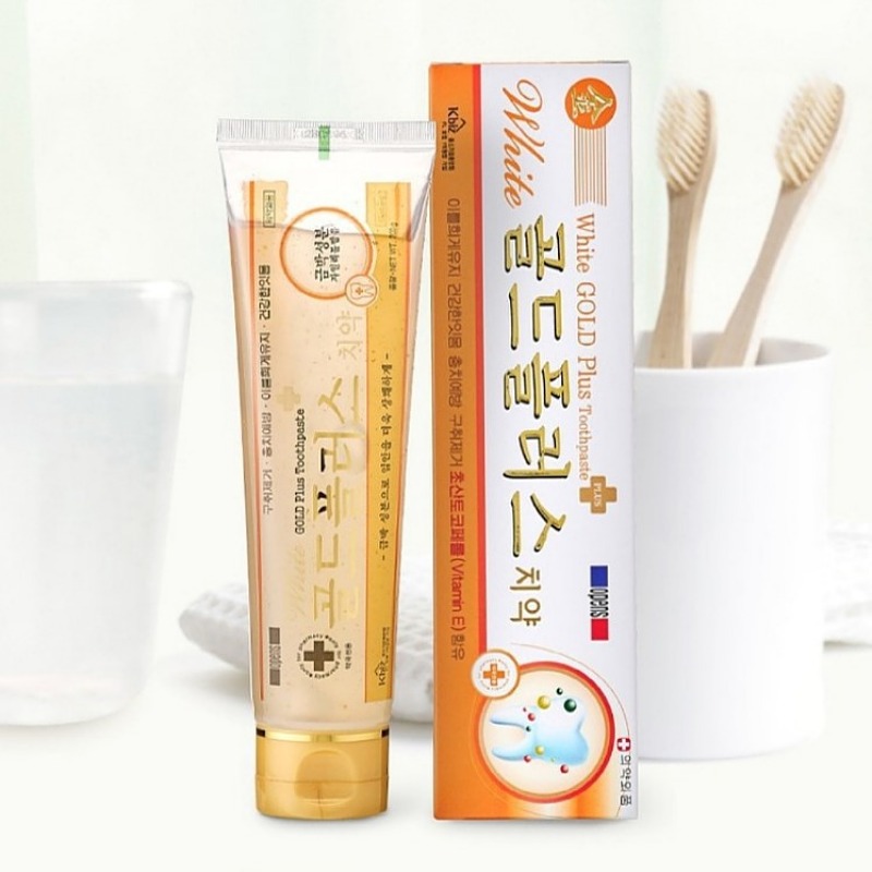 韩国GOLD黄金牙膏金箔亮白除烟渍除牙垢去牙结石洗牙防蛀固齿牙膏