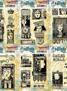 Paper Artsy复古人物贵妇橡胶泡棉印章 进口Lynne Perrella之二