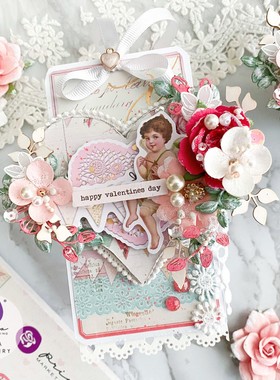 新Prima爱的笔记系列贴纸纸本模具红色爱心爱情素材Love Notes