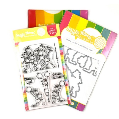 Waffle Flower啦啦队长女孩加油鼓励 进口透明印章Cheerleaders