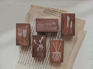 Jieyanow慢生活木印章书花瓶蜡烛ins风马来Slow Living