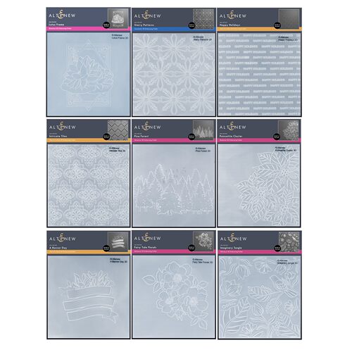 新Altenew塑料压花模板 凹凸板印夹纹理夹立体Embossing Folder15
