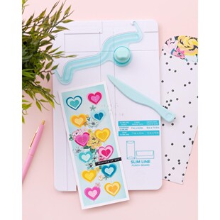 We R长条口袋插袋制作压花板 垃圾日志手帐本Slimline Card Punch